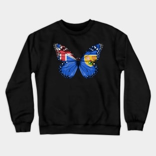 Turks And Caicos Flag  Butterfly - Gift for Turks And Caicos From Turks And Caicos Crewneck Sweatshirt